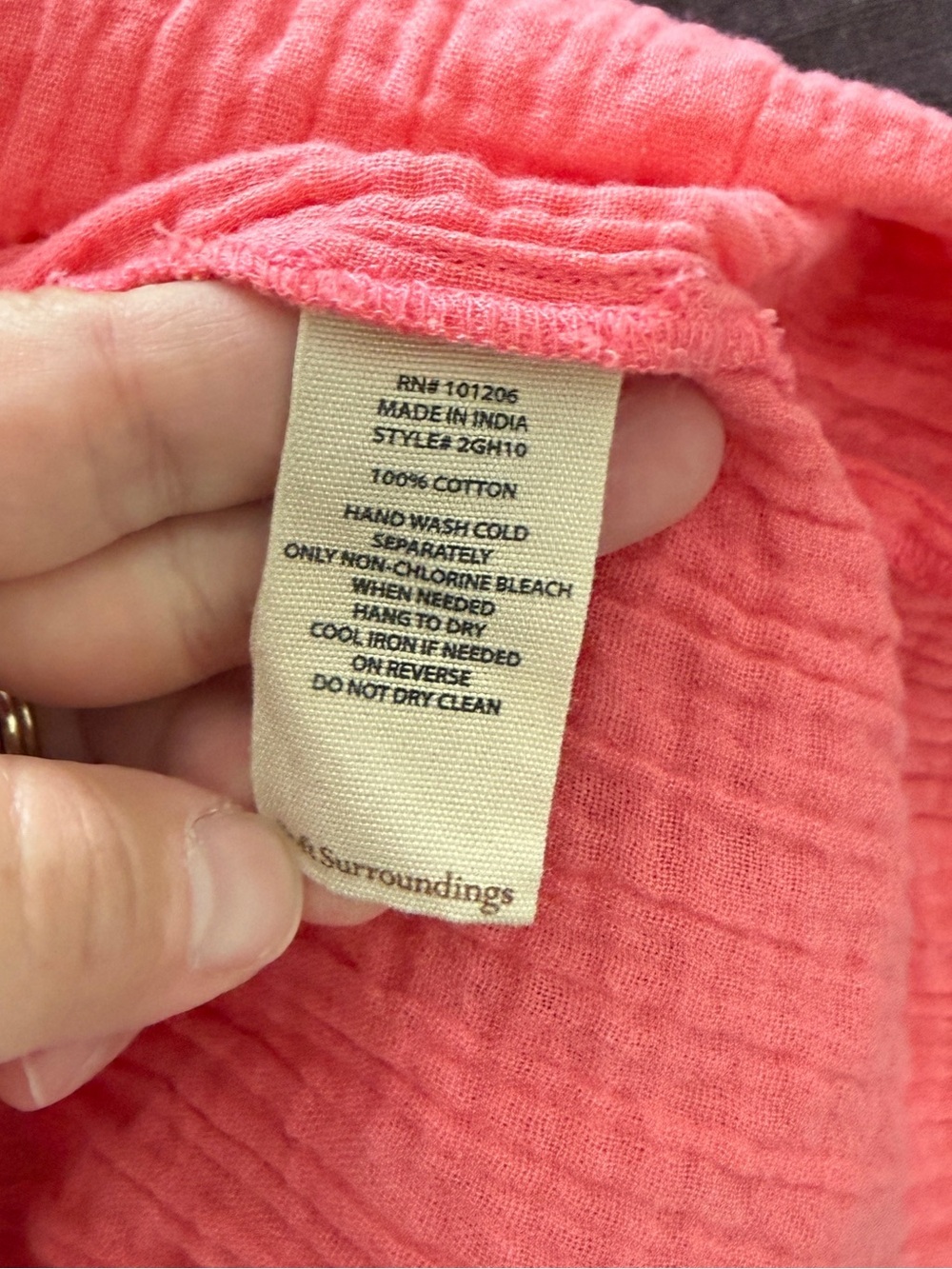 Soft Surrounds Maxi Dress 100% Cotton Size Large - Picture 5 of 5